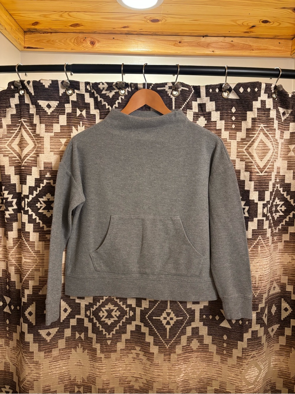 Banana Republic Women’s Mock Neck Gray Sweater, Size XS Petite